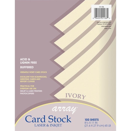 Pacon Cardstock, Array, Ivory, 100Sh Pk PAC101186